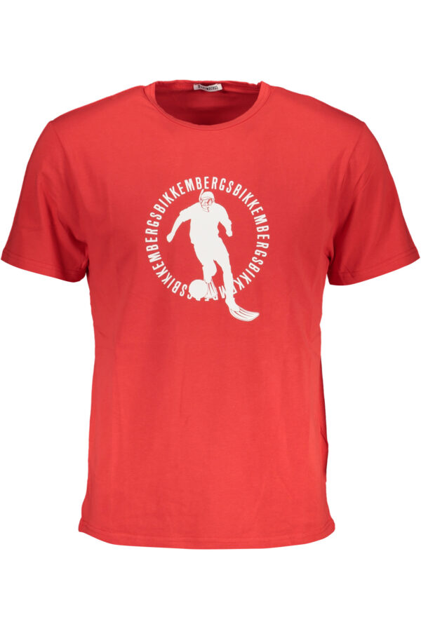 BIKKEMBERGS T-SHIRT MANICHE CORTE UOMO ROSSO