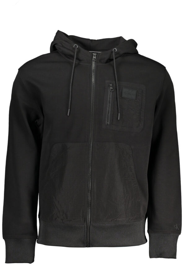 CALVIN KLEIN FELPA CON ZIP UOMO NERO