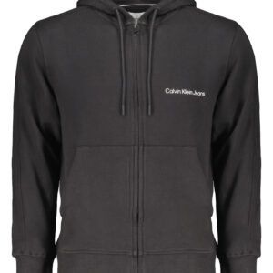 CALVIN KLEIN FELPA CON ZIP UOMO NERO