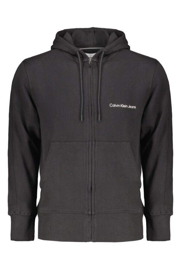 CALVIN KLEIN FELPA CON ZIP UOMO NERO