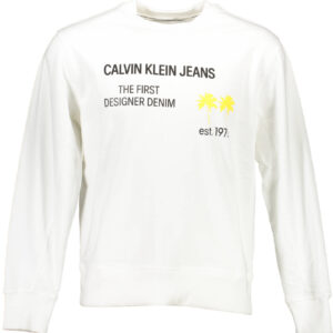 CALVIN KLEIN FELPA SENZA ZIP UOMO BIANCO