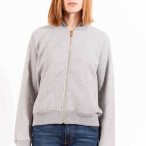 GANT FELPA CON ZIP DONNA GRIGIO