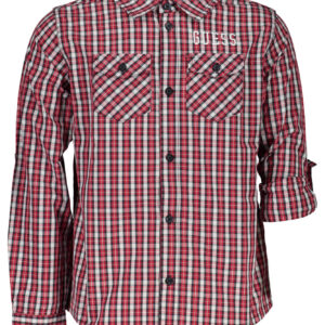 GUESS JEANS CAMICIA MANICHE LUNGHE BAMBINO ROSSO