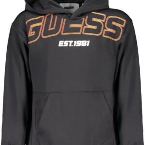 GUESS JEANS FELPA SENZA ZIP BAMBINO NERO