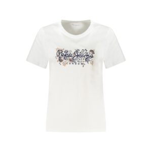 PEPE JEANS T-SHIRT MANICHE CORTE DONNA BIANCO