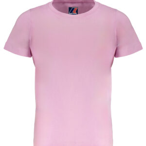 K-WAY T-SHIRT MANICHE CORTE BAMBINA ROSA