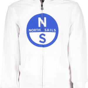 NORTH SAILS FELPA CON ZIP BAMBINO BIANCO